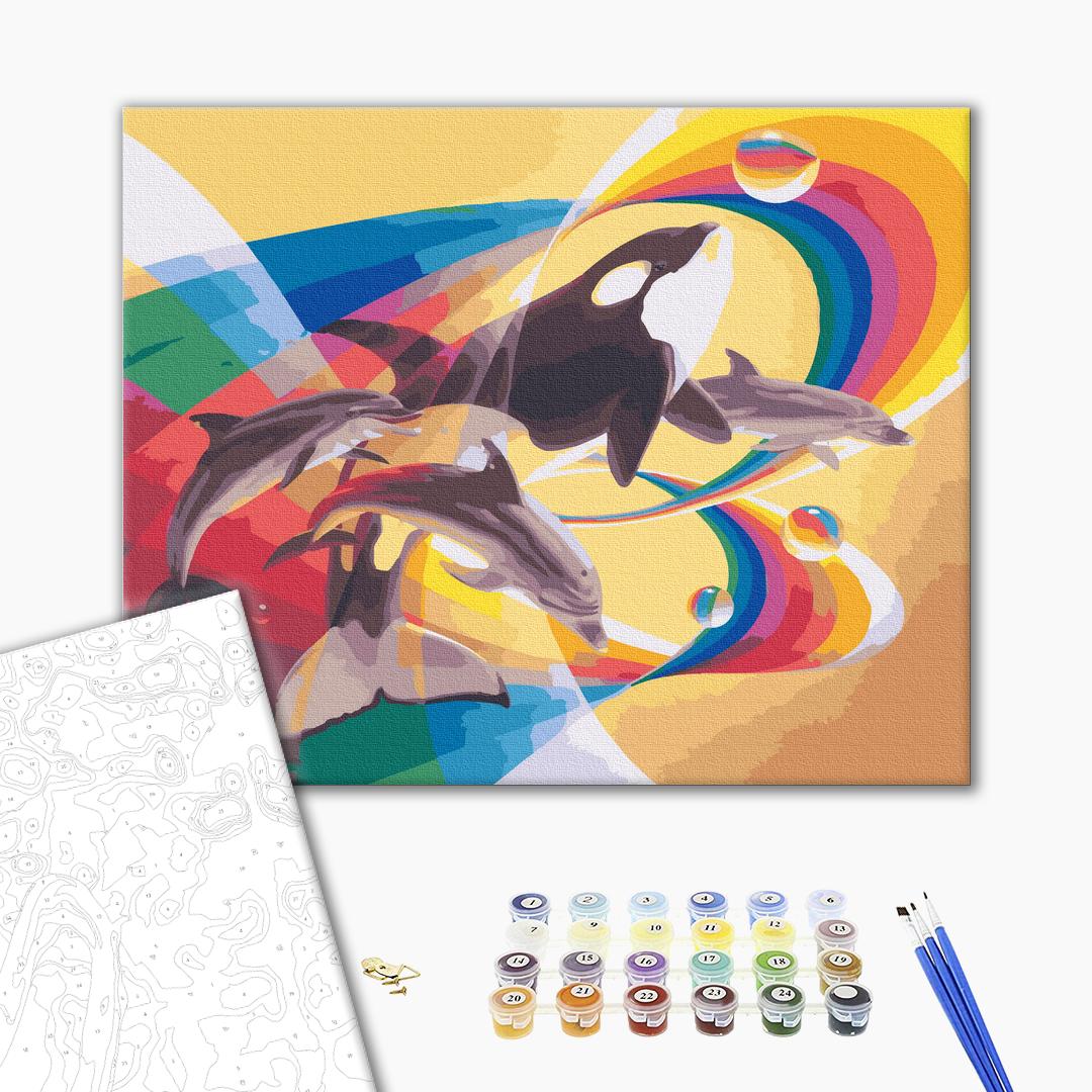 Картина за номерами: Футуристичний підводний світ 40х50