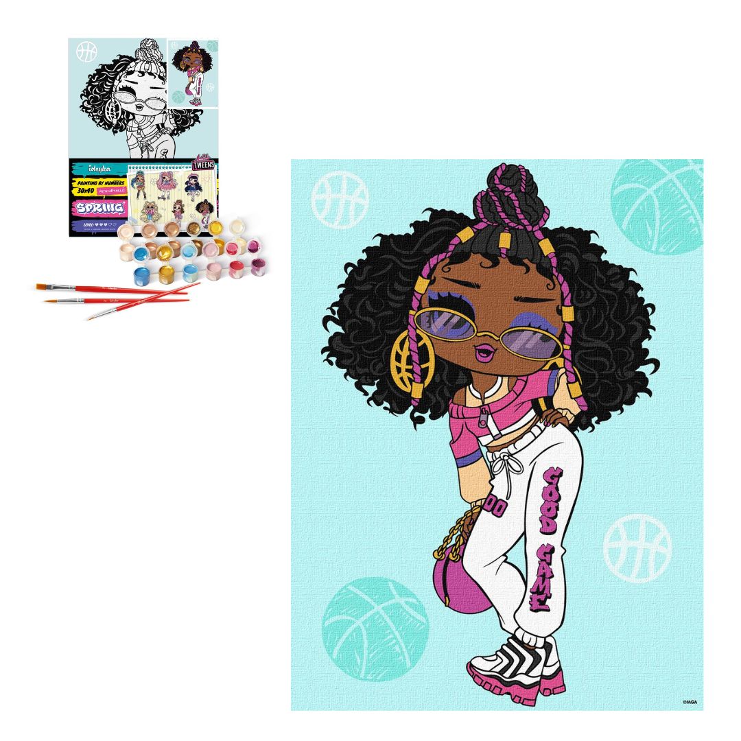 Набір для розпису по номерах для дітей "L.O.L. Surprise! Tweens Hoops Cutie" 30х40см