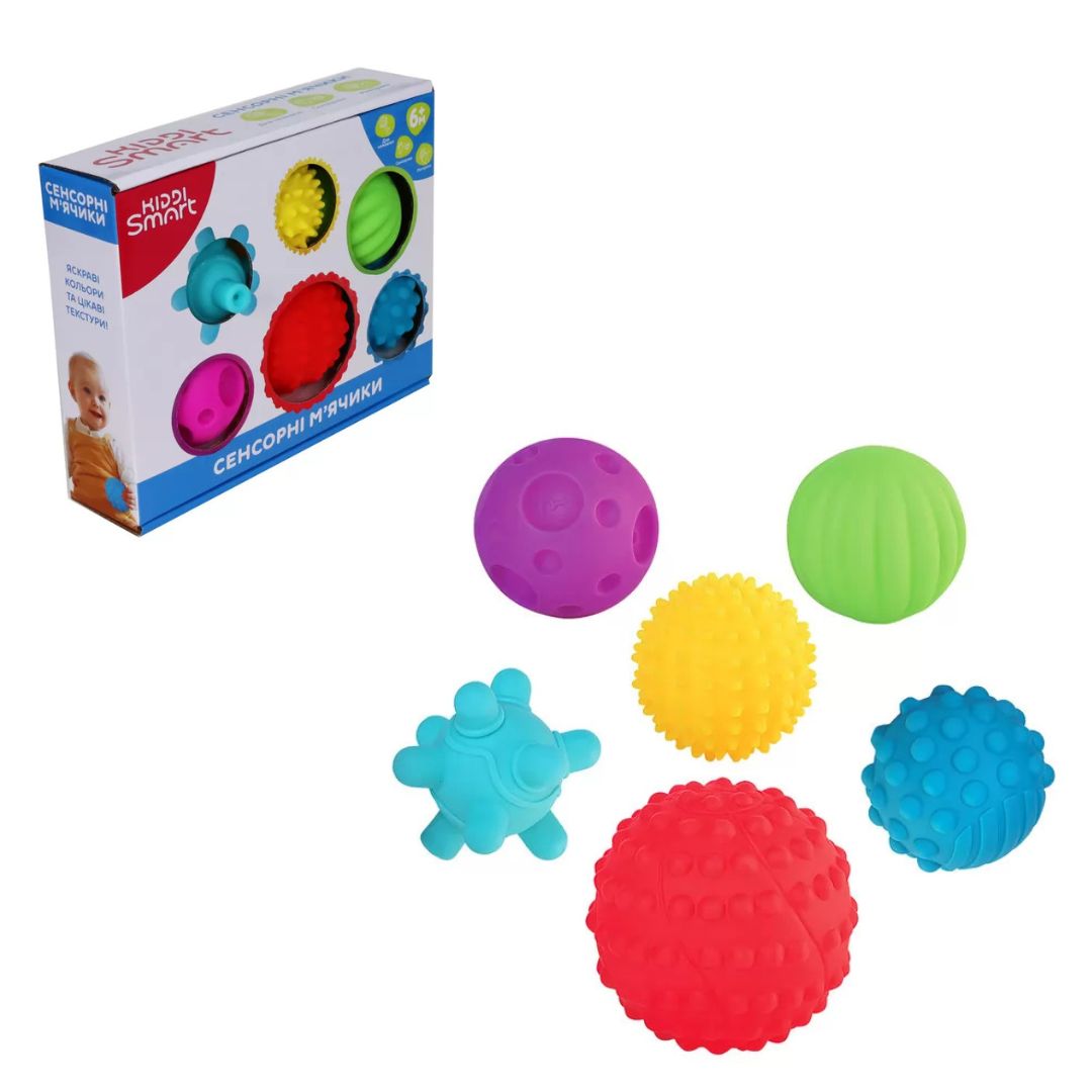 Ігровий набір KIDDI SMART – СЕНСОРНІ М’ЯЧИКИ
