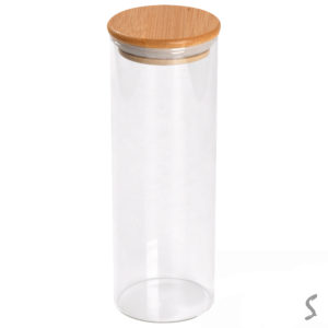 Банка з бамбуковою кришкою700мл 7*19см, R92816