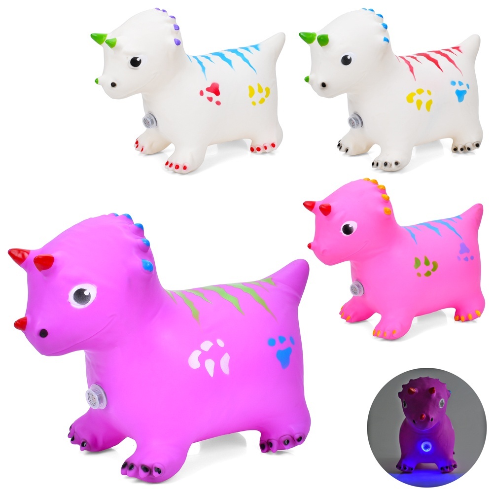 Стрибуни-тварини MS 4357 динозавр, 1300г, мікс кольорів, муз., світло, бат. (табл.), кул., 20-30-7см