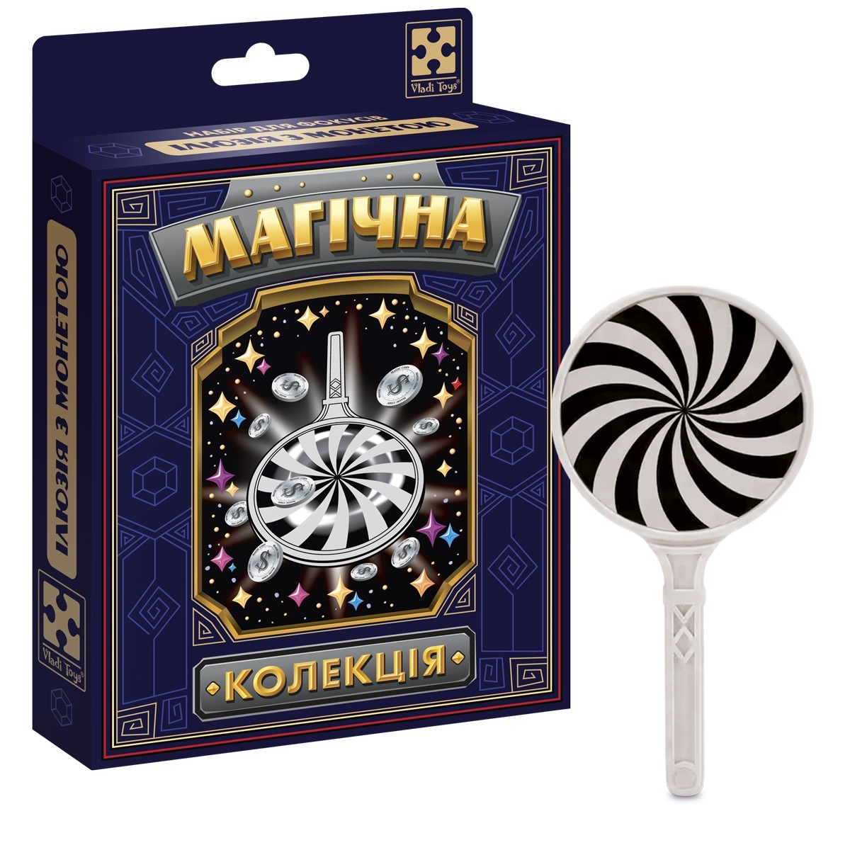 Гра настільна Vladi Toys набір для фокусу. Магічна колекція. Ілюзія з монетою. VT6012-12