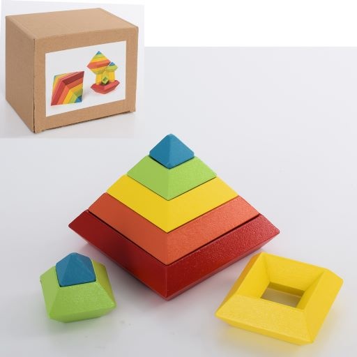 Дерев'яна іграшка Геометрика MD 2894 фігури 12 шт., кор., 18-11-15,5 см.