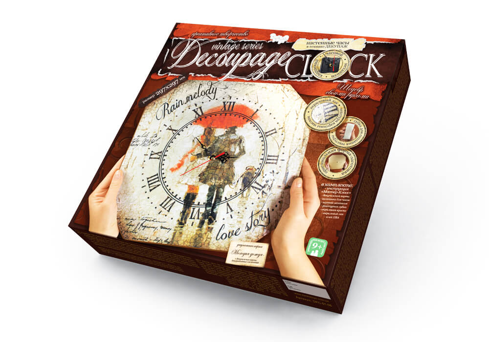 Комплект креативної творчості "Decoupage Clock"  DKС-01-06