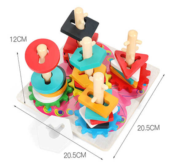 Фотография 1 товарной позиции интернет-магазина детских игрушек www.smarttoys.com.ua Логічна гра С 58248 (30) геометричні кілочки, шестерні, в коробці