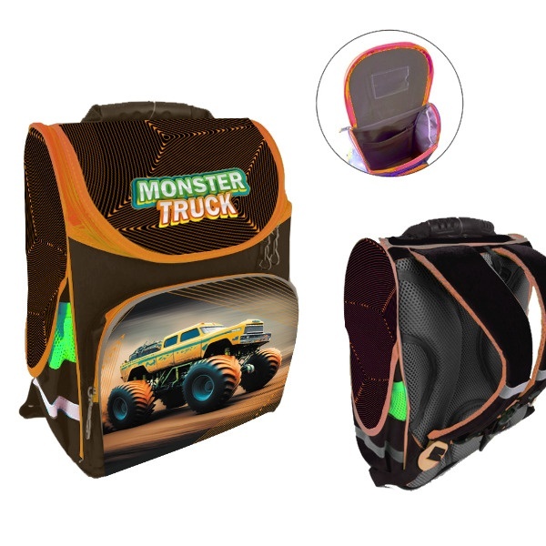 Ранець-короб ортопедичний, Монстертрак 34*26*15см, Space, Д