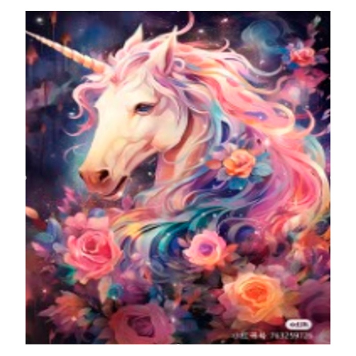 Набір для творчості YG0289 алмазна мозаїка/діамантова мозаїка, 40-30см, єдиноріг,бліст.і, 7-33-3 см.