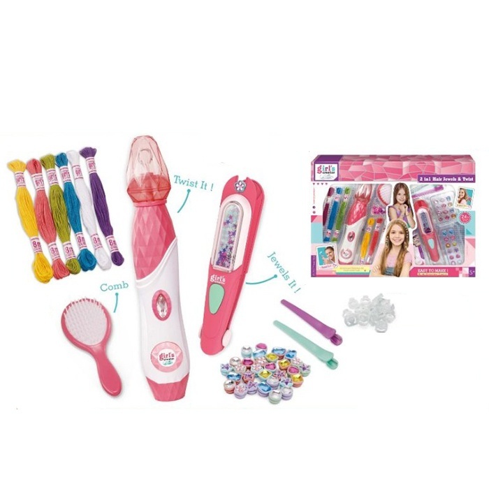 Набір для творчості MBK-506 намистини,пристрій для кріплення на волоссі,нитки,гребінець,бат.,кор.,42