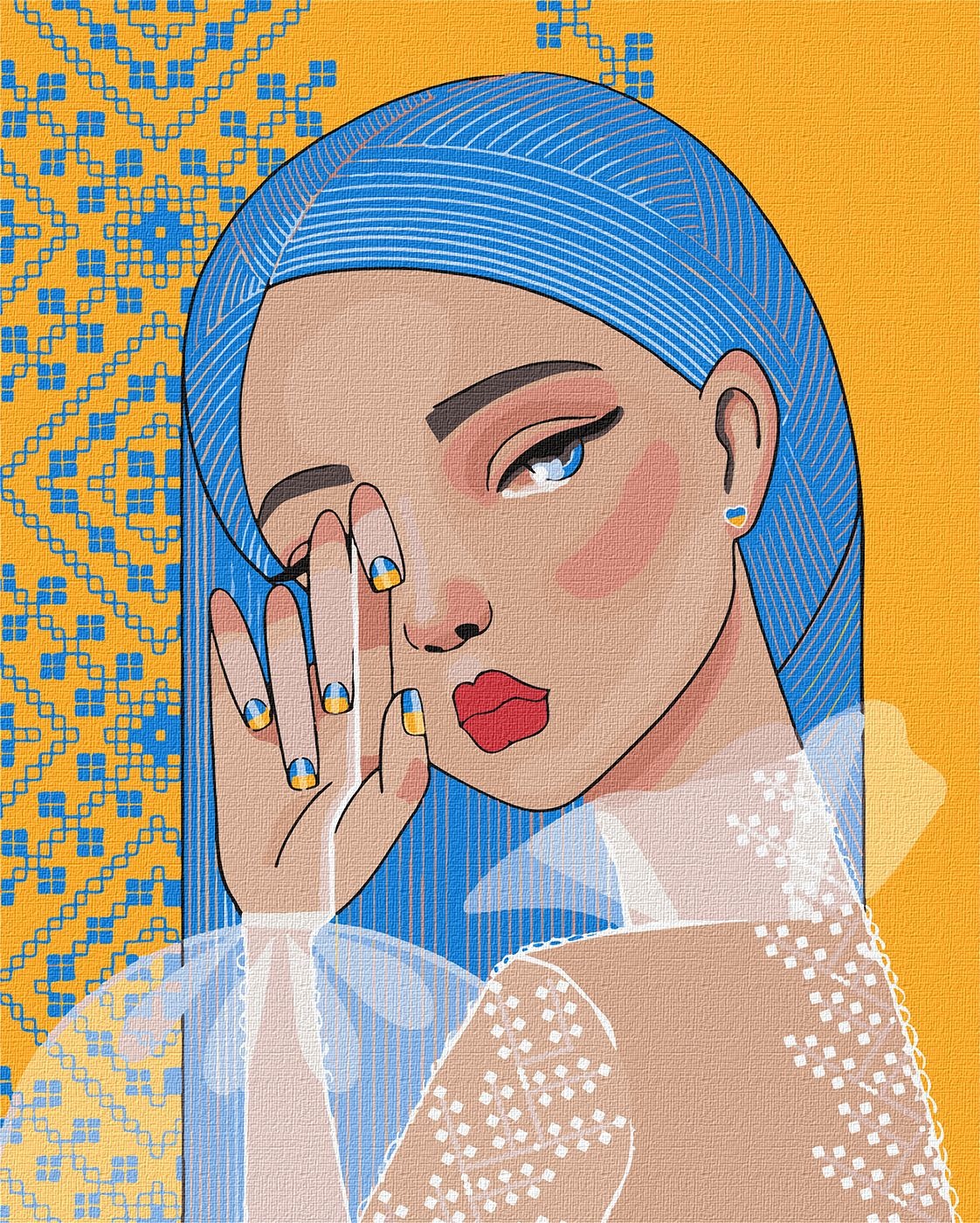 Набір для розпису по номерах. "Незламна" 40х50см