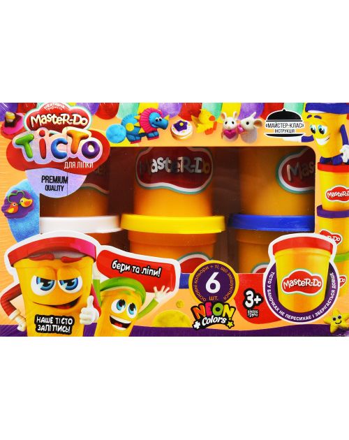 Набір креативної творчості "Тiсто для лiпки "Master Do" 6 банок*50г укр. ДАНКО ТОЙС 