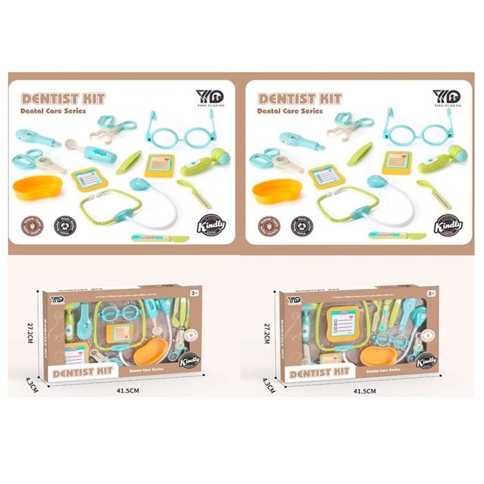 Набір лікаря YY-032-33 стетоскоп, окуляри, мед.інструменти, 2 види, кор., 41,5-27,5-4,5 см.