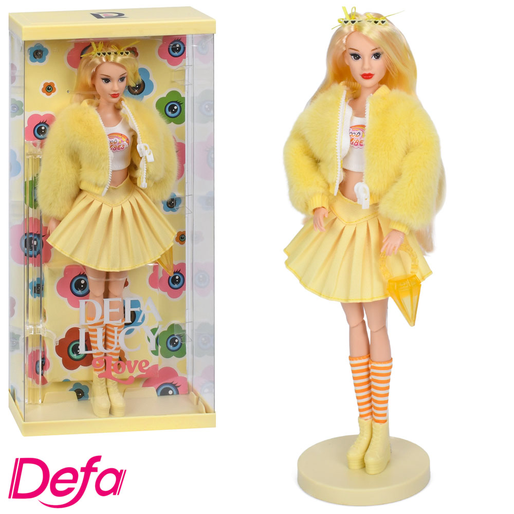 Лялька DEFA DLL3 шарнірна, сумка, підставка, кор.(пластик+слюда), 16-33-6,5 см.