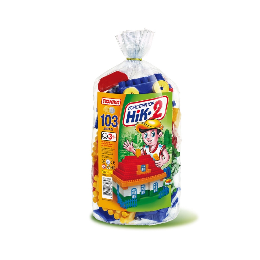 Конструктор дитячий "НІК-2" (103 дет.) паяний кульок