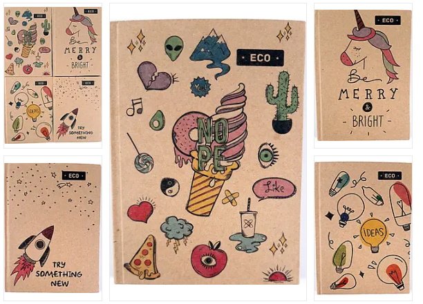 Блокнот «Еко», А6, 48 арк., еко папір, кл, тверд. обкл. БН-021-МВ