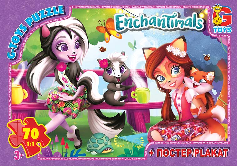 EA214 Пазли ТМ "G-Toys" із серії "Enchantimals", 70 ел.