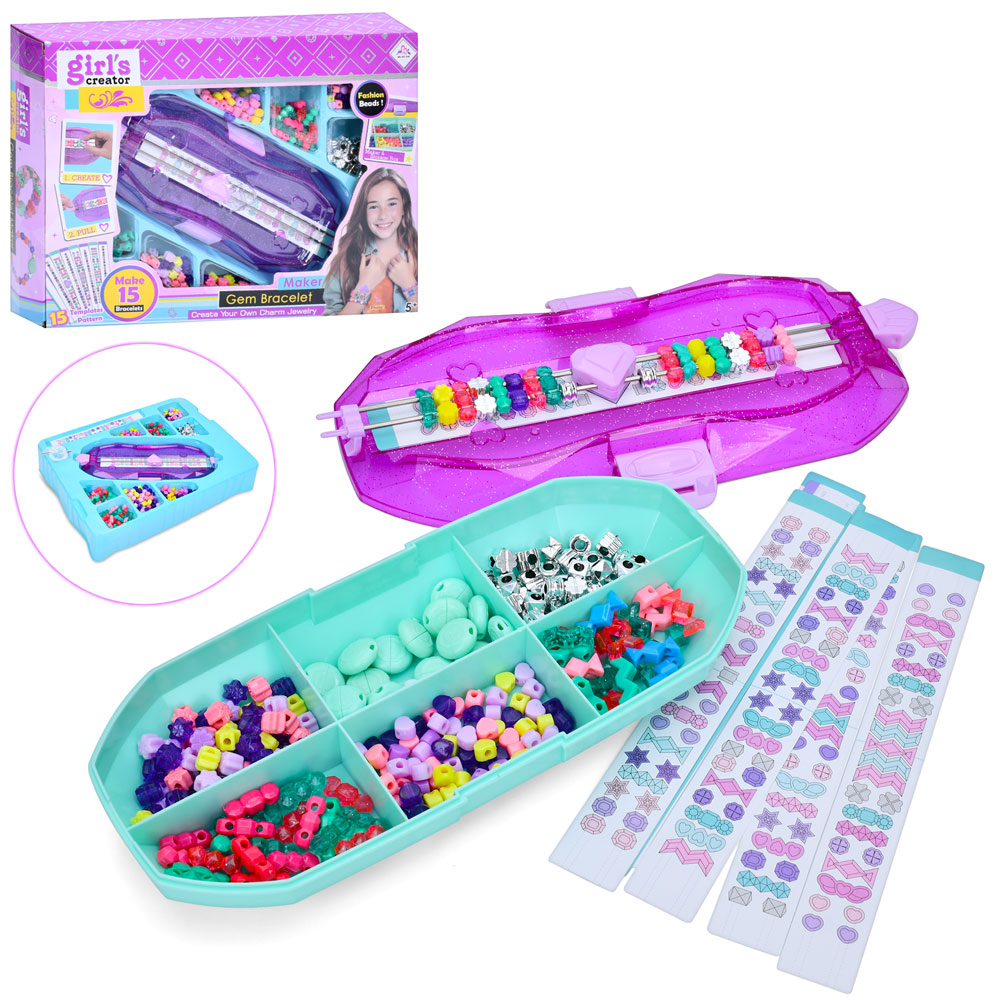 Набір для творчості MBK-560 намистини, пристрій для плетіння браслетів, кор., 36,5-27,5-7,5 см.