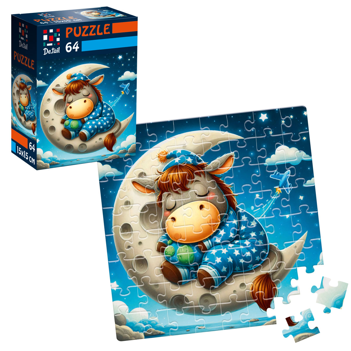 Пазли De.tail. Сонний поні. 64 деталі DT1234-06