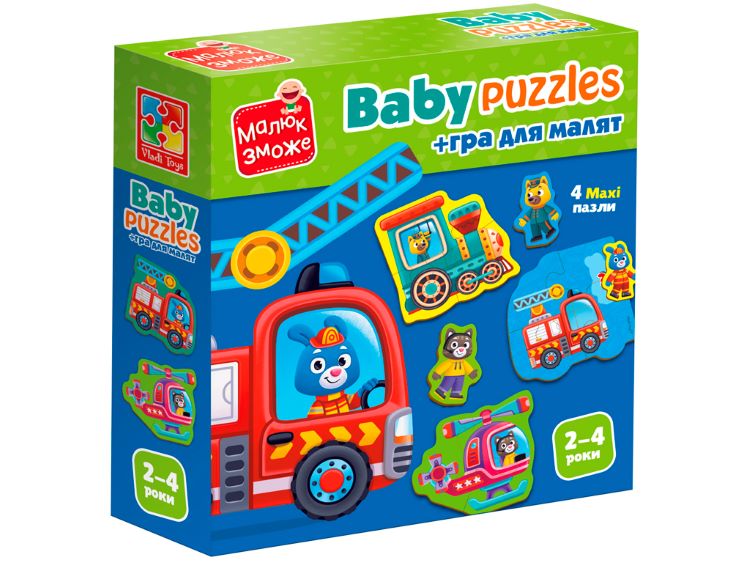 Гра розвиваюча Vladi Toys пазли картонні з грою.Транспорт. Тварини. VT1722-28 (укр)