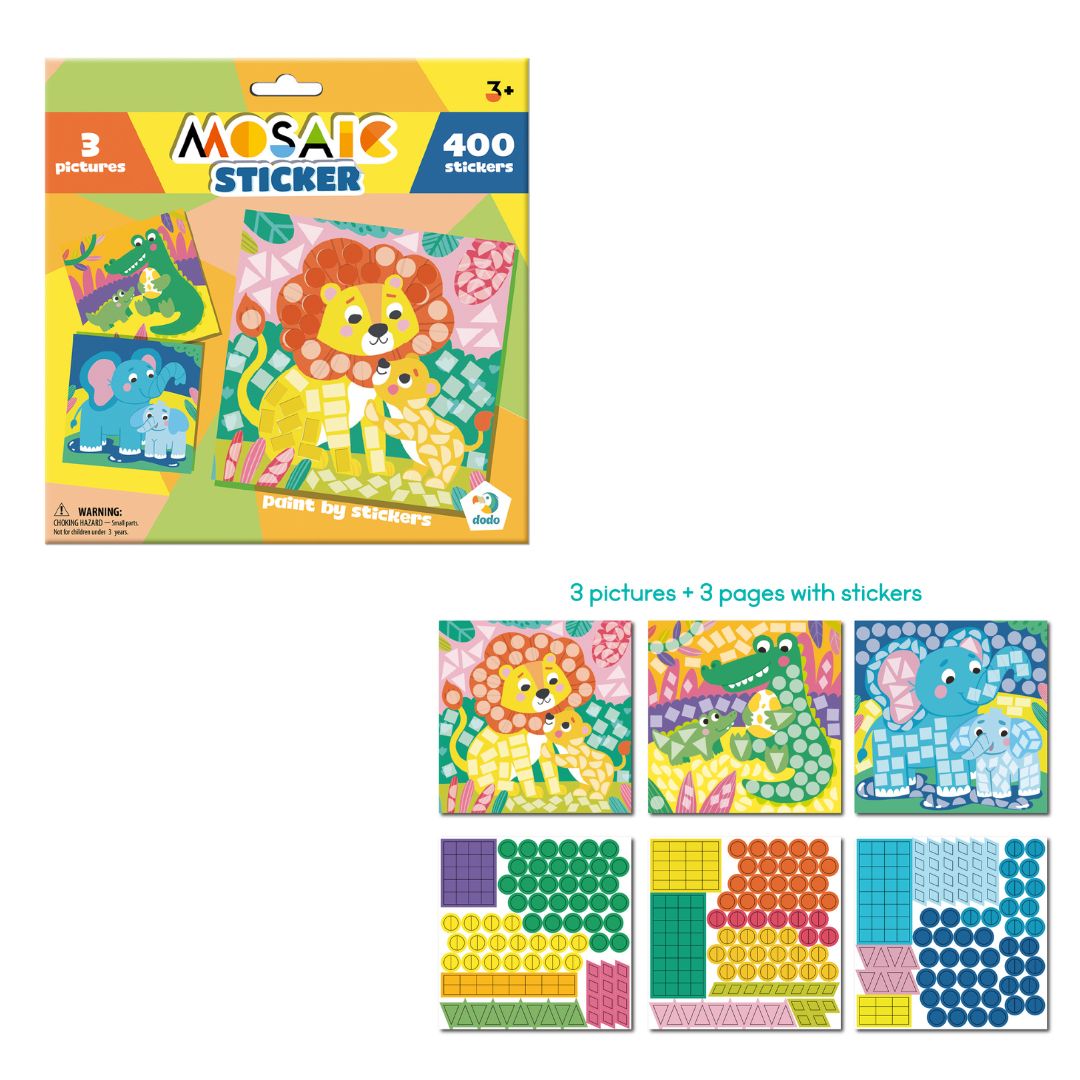 Набір для творчості. Мозаїка зі стікерами Зоопарк