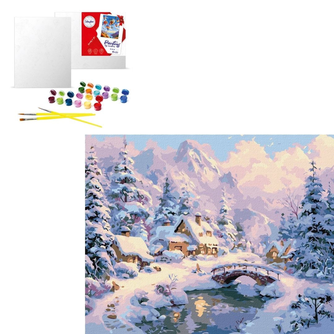 KHO "Зимовий затишок серед гір" 40х50см