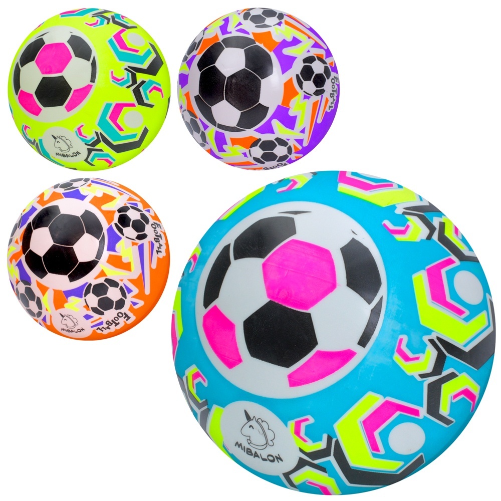 М'яч дитячий MS 4403 9 дюймів, 57-60г, малюнок (футбол), мікс кольорів.