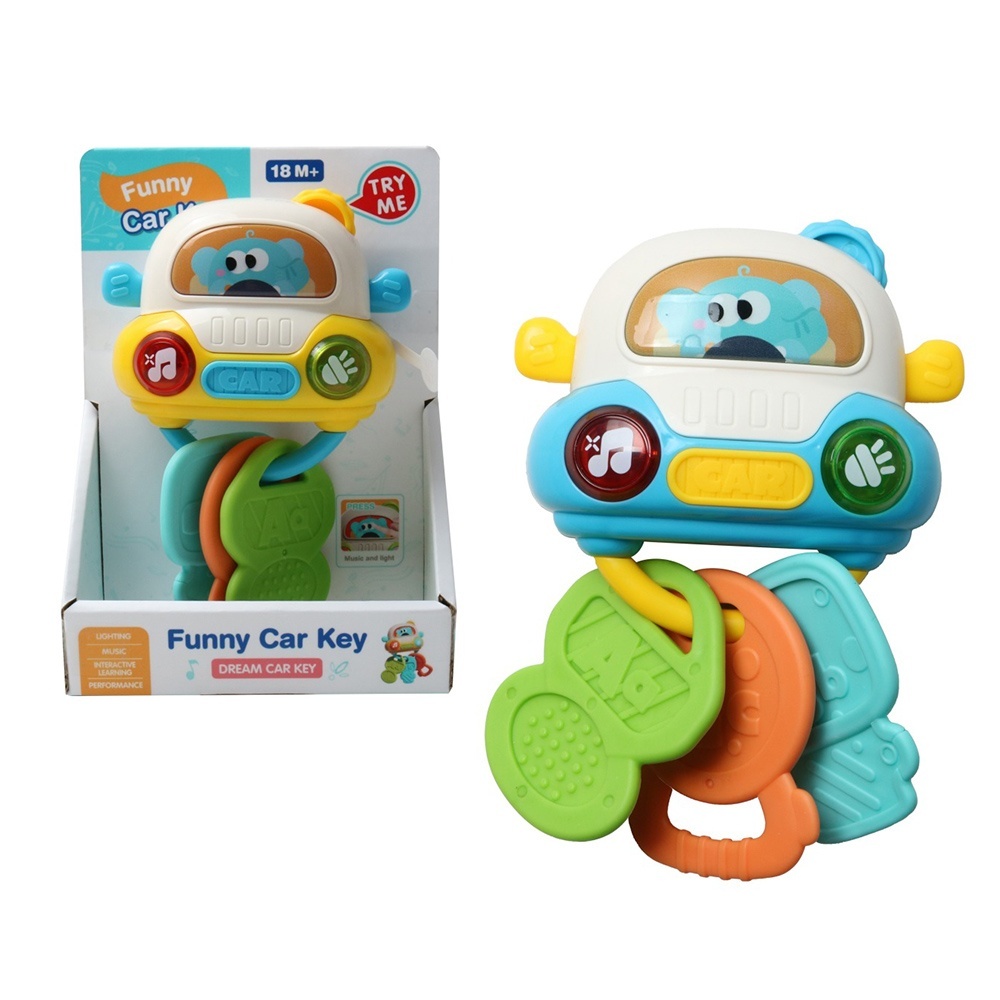 Гра 66011 брелок, машина з ключами, музика, світло, рухливі деталі, прорізувач, 2 кольори, в кор.