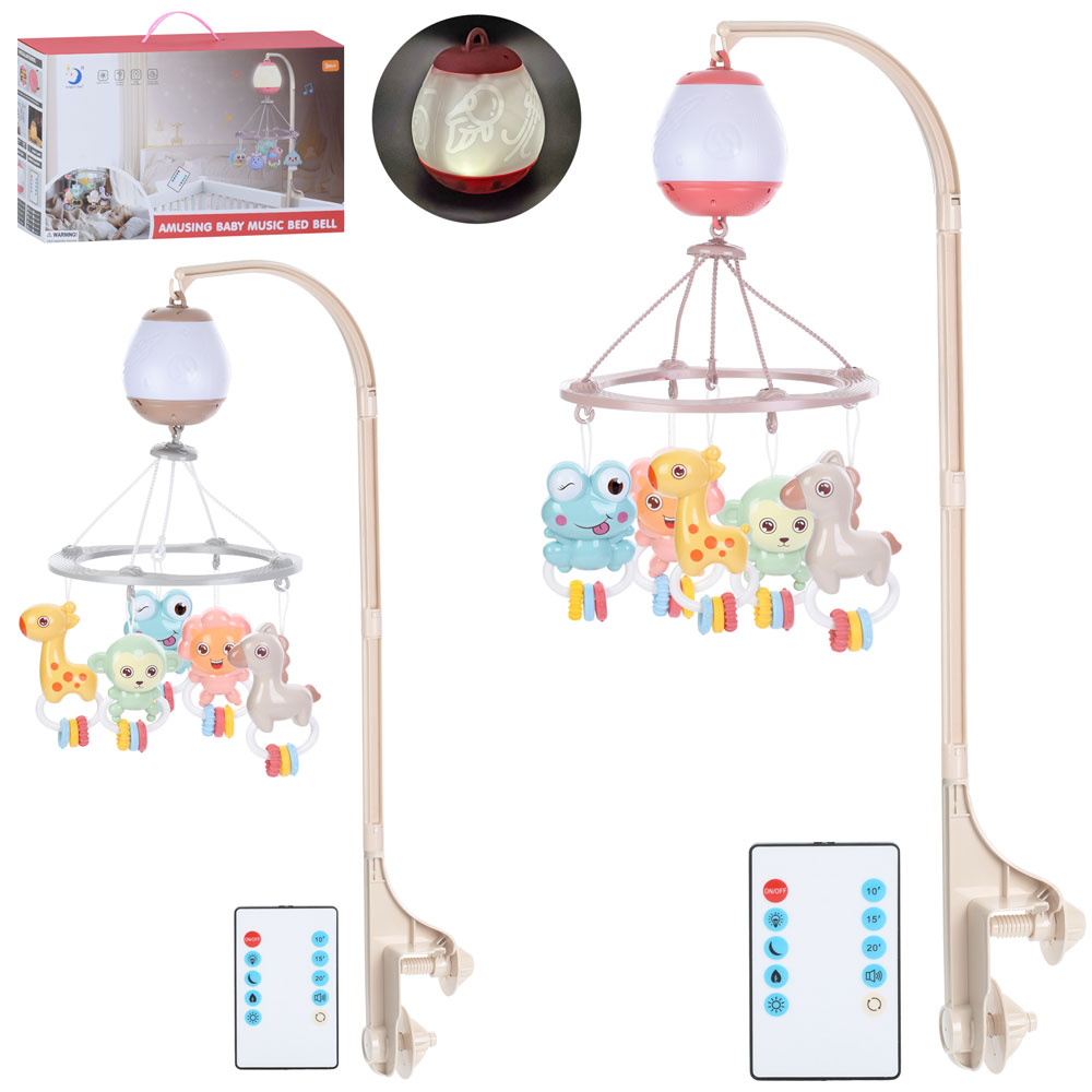 Карусель на кроватку HL2025-79 д/к(ІЧ), мобіль на ліжечко,45-27-в75,5см,підвіс.5шт,муз, батар.в кор.