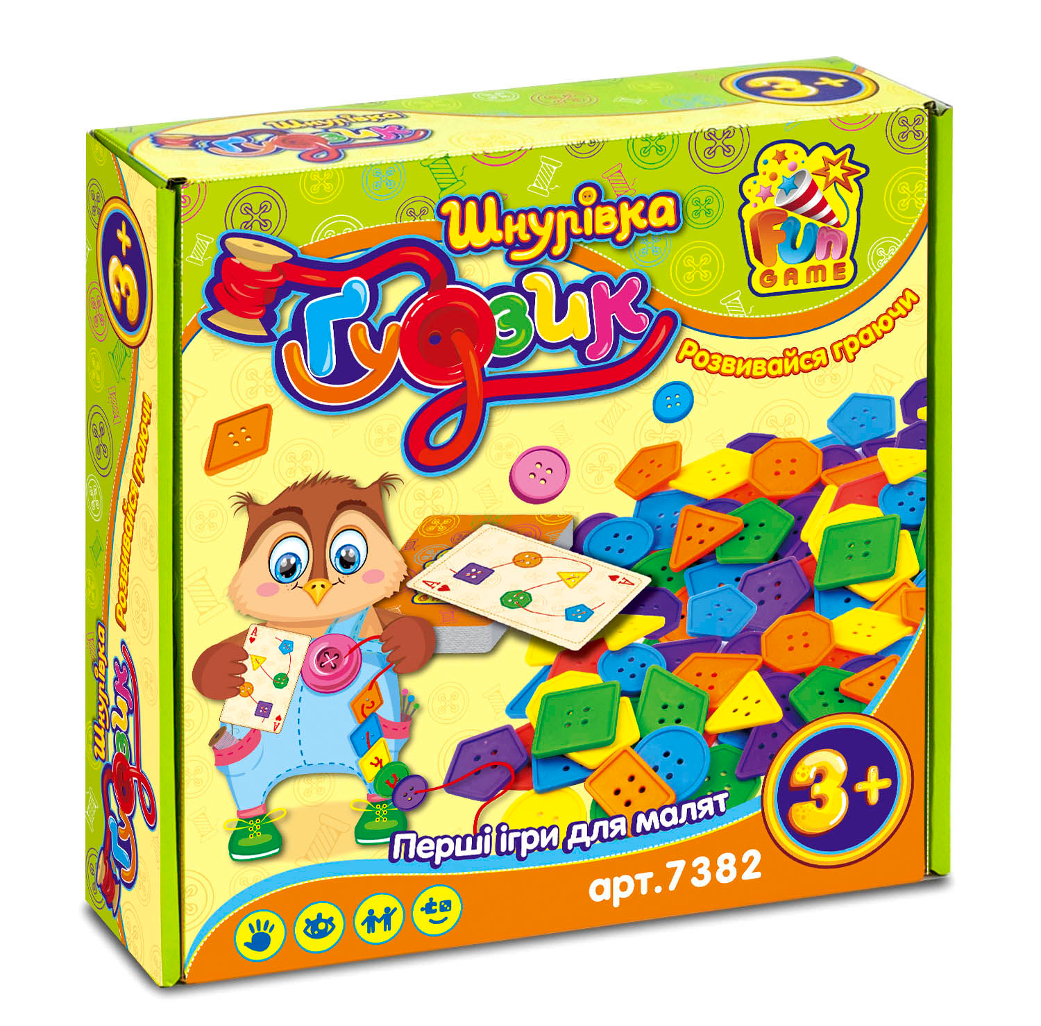 Гра - Шнурівка "Ґудзик" 7382 (12) "4FUN Game Club", у коробці