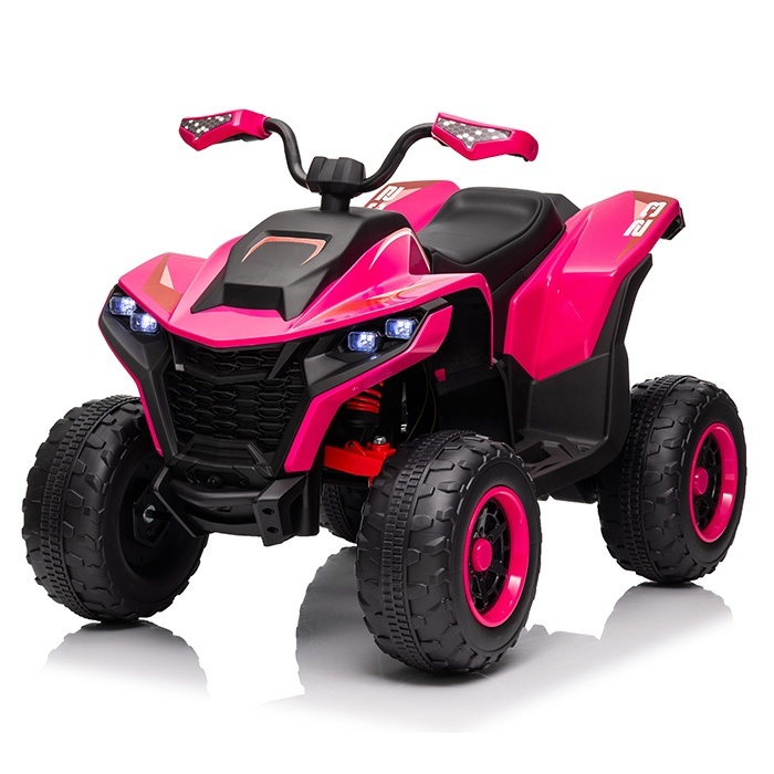 Квадроцикл M 6128EBLR-8(24V) радіок.2,4G,4мот.75W,1акум24V7AH,USB,TF,BT,EVA,шкіра,муз.,світло,рожев.