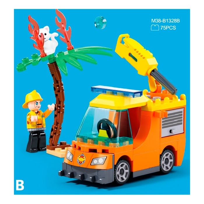 Конструктор SLUBAN M38-B1328B міська серія,спецтехніка/рятувал.машина,фігурки,75дет.,кор.,12-12-6см