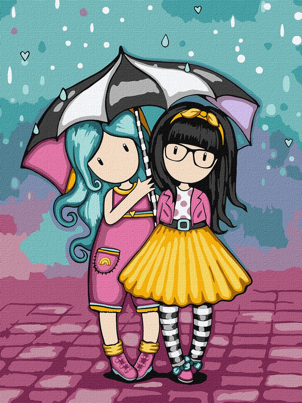 Картина за номерами для дітей "Look-Be Kind Santoro Gorjuss Collection" 30х40см