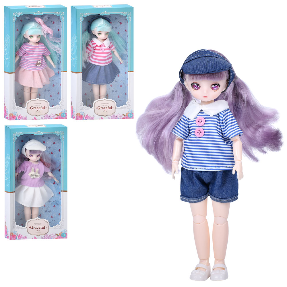 Лялька B184-10 шарнірна, 4 види, кор., 18-35-6 см.