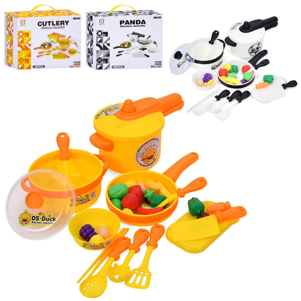 Набір посуду 8175-76 кастрюлі, сковорідка, кухонний набір, 30пр, 2 види, кор., 27-22,5-12,5 см.