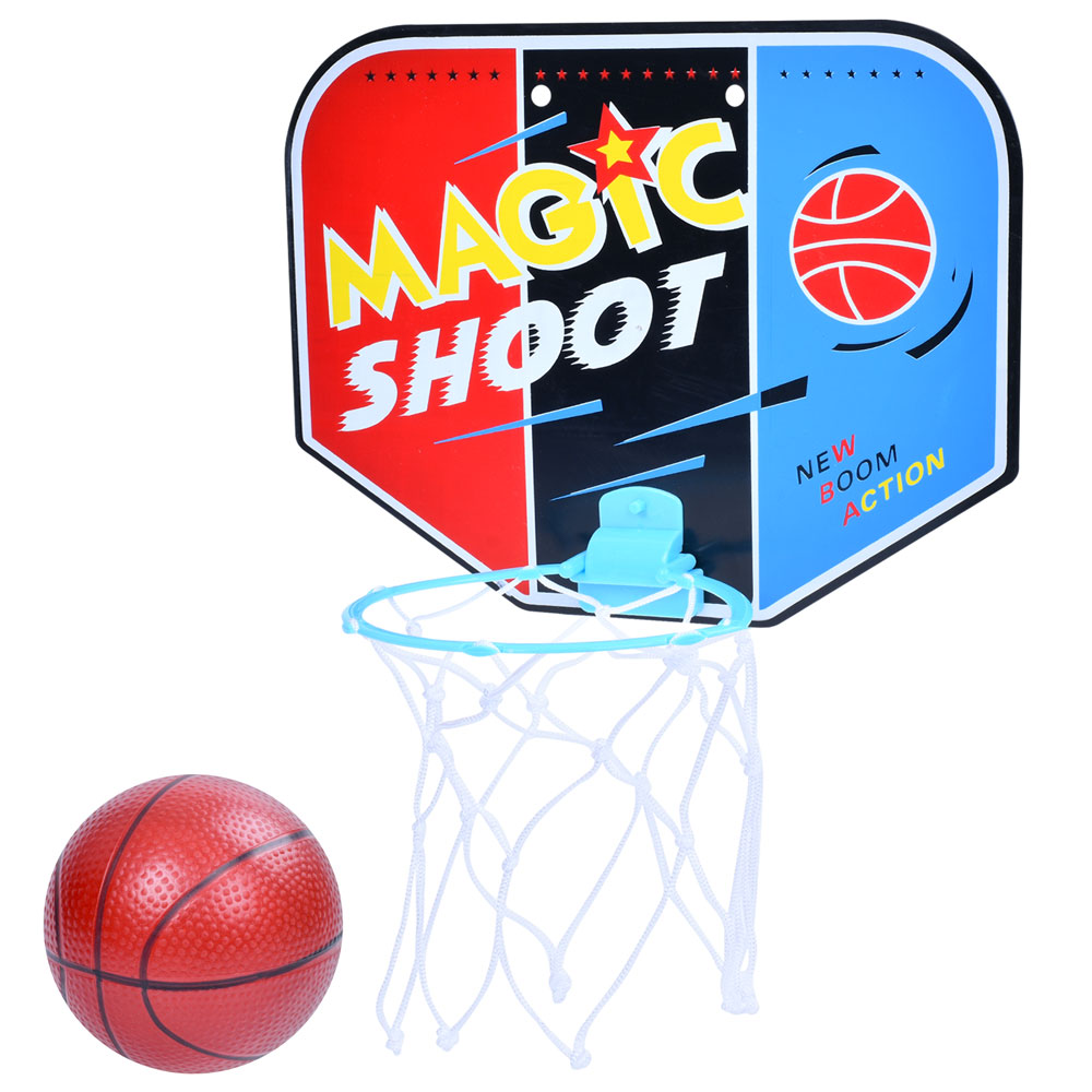 Баскетбольне кільце MR 1129 щит пластик, кільце пластик, сітка, м'яч, голка, кул., 35,5-34-4 см.