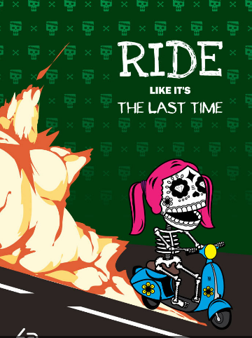 Блокнот TM 4Profi "Skeleton" ride, A5																			