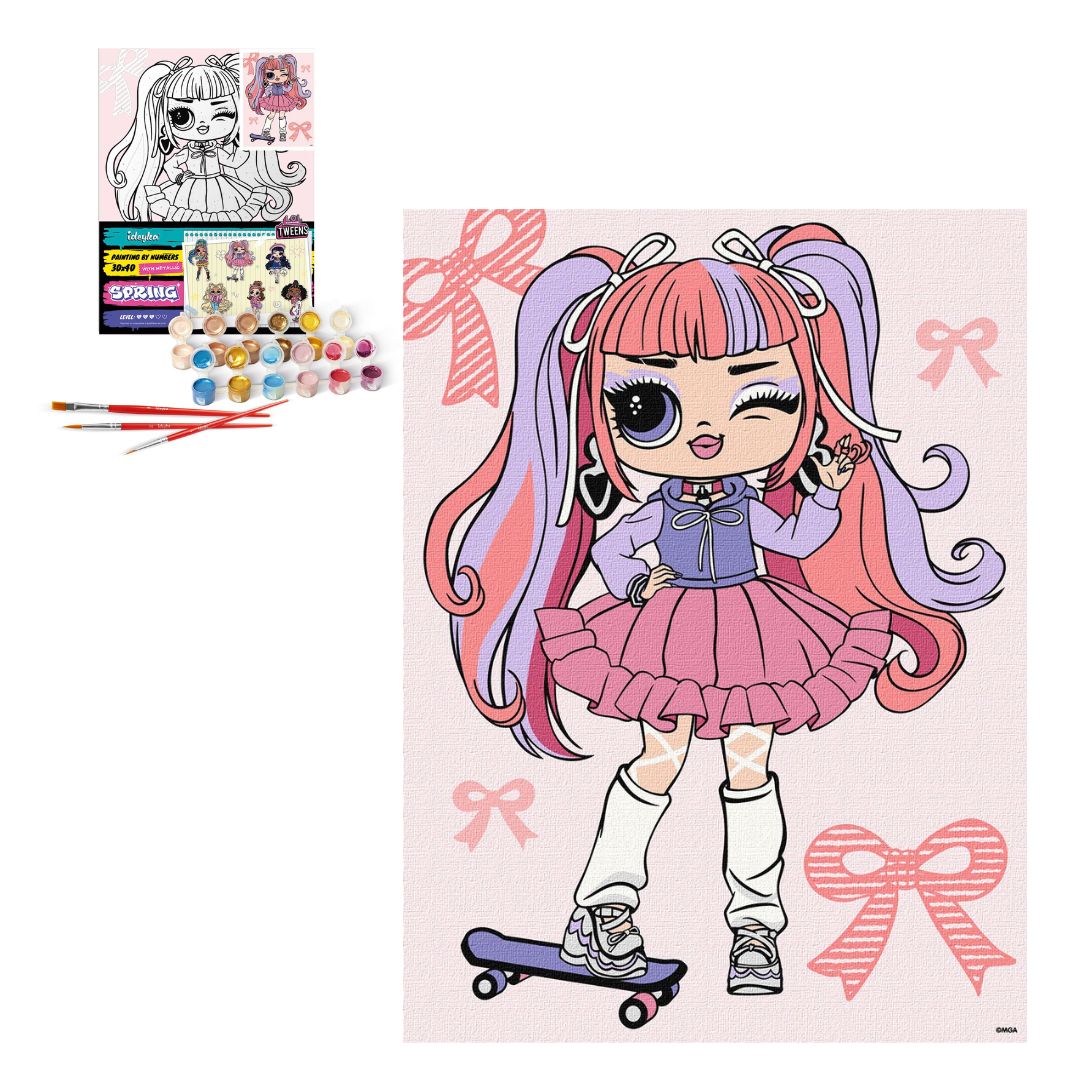 Набір для розпису по номерах для дітей "L.O.L. Surprise! Tweens Ali Dance" 30х40см