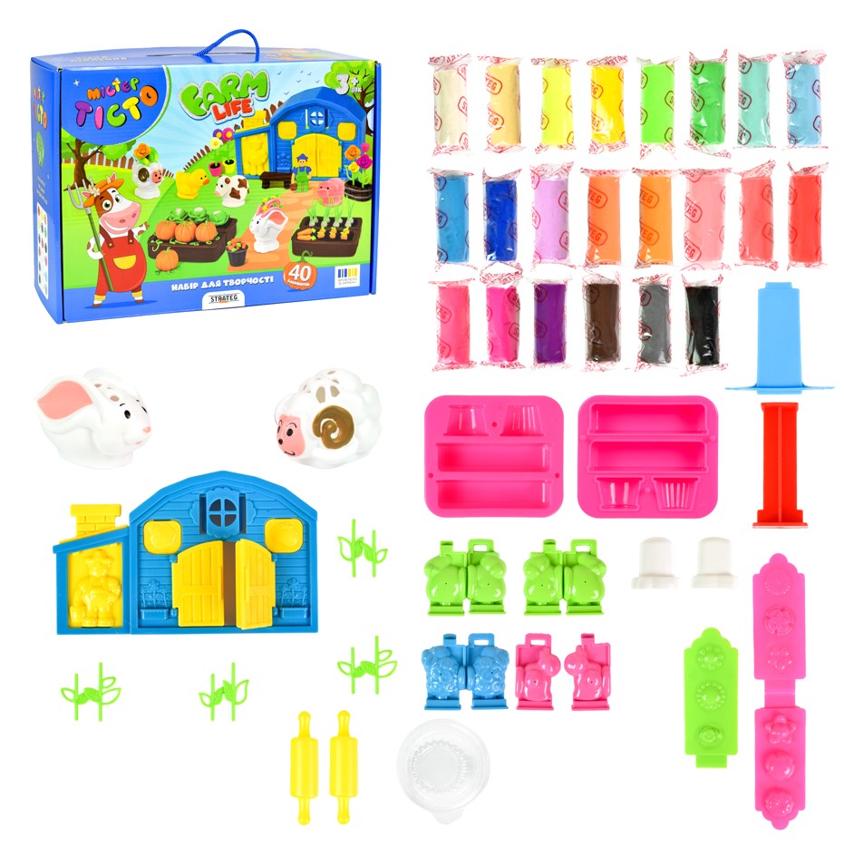 Набір для творчості Містер тісто Farm Life Strateg українською мовою (41039)