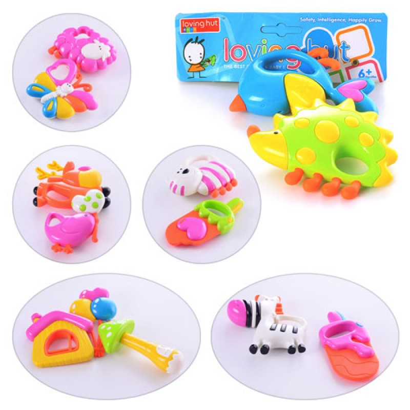 Брязкальце 13012 6 видів, кул., 15-18-3 см