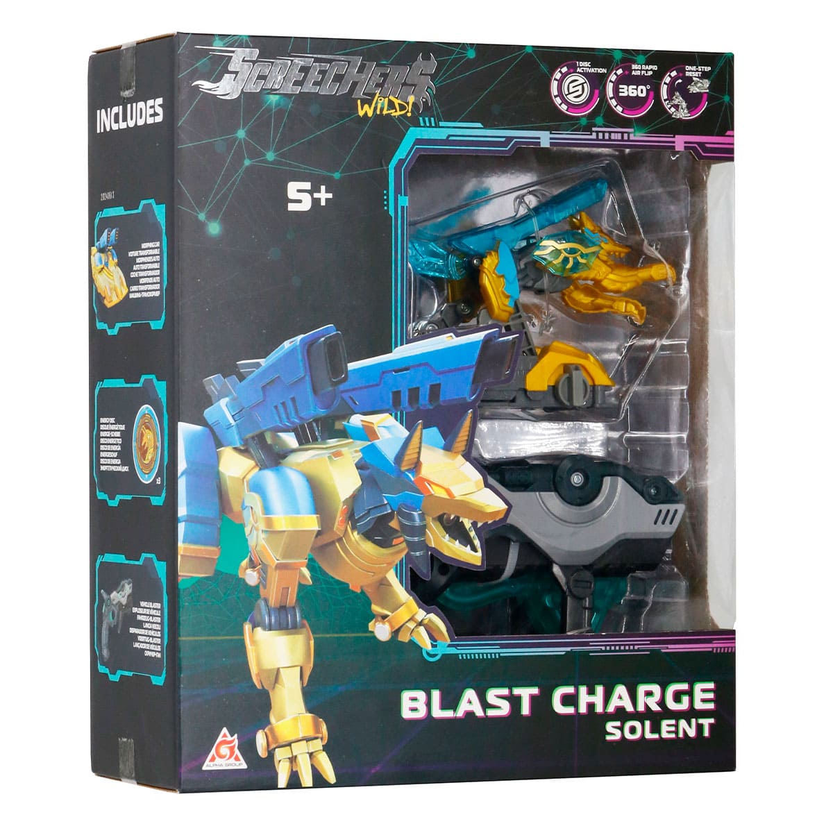 Ігровий набір SCREECHERS WILD! S5 L1 – СОЛЕНТ (запускач-бластер, машинка-трансформер)
