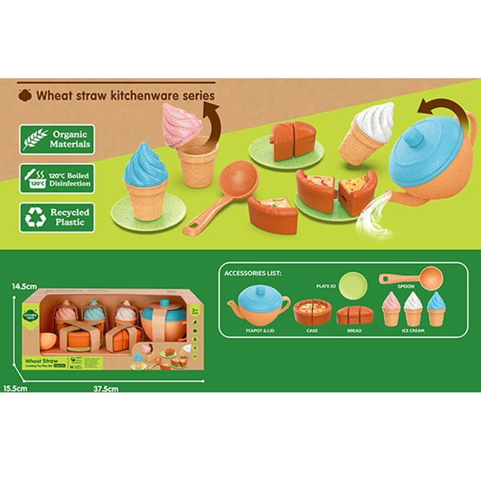 Продукти HG-3040  солодощі, морозиво, пиріг, чайник, ложка, тарілки, в кор-ці, 37-14-16см