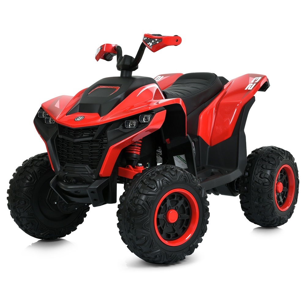 Квадроцикл M 6128EBLR-3(24V) радіок.2,4G,4мот.75W,1акум.24V7AH,USB,TF,BT,EVA,шкіра,муз.,світло,черв.