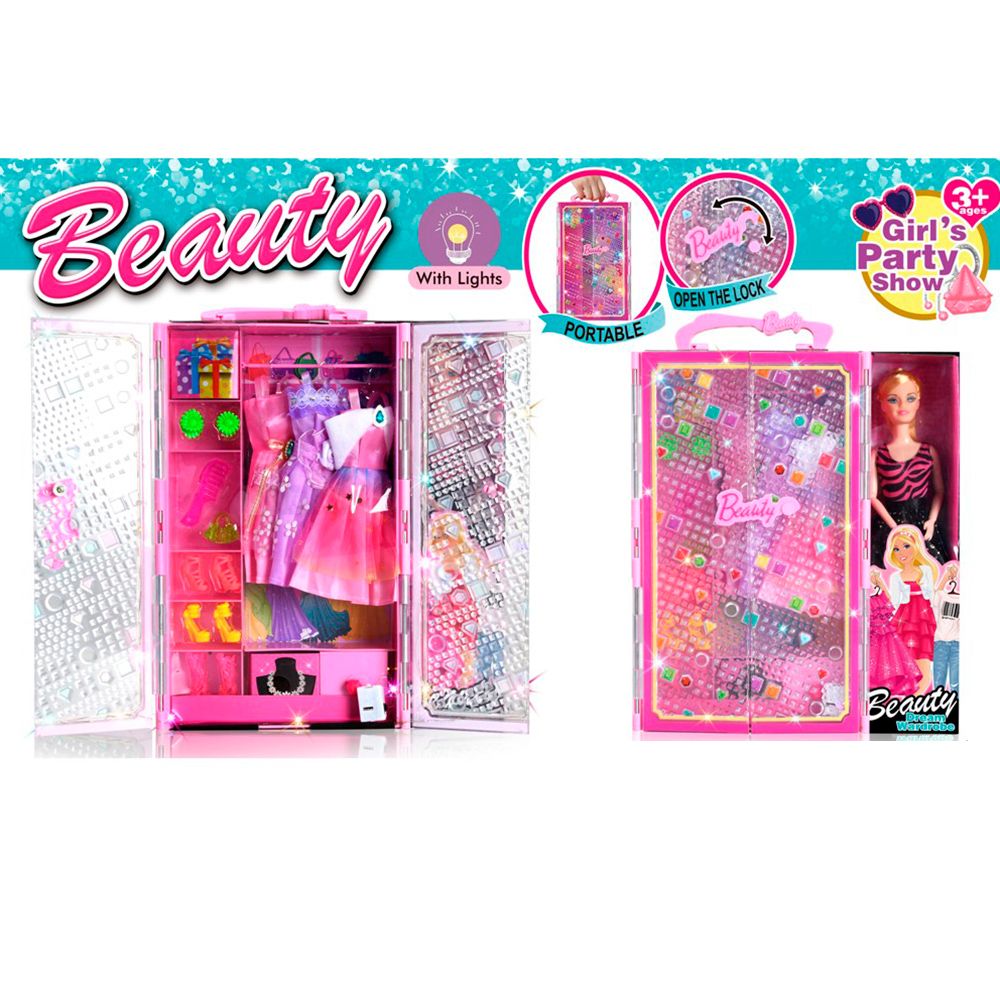 Лялька DSJ88-15 лялька з вбранням,шарнірна, гардероб, світло, взуття, аксесуари,сукня.бат.пак.