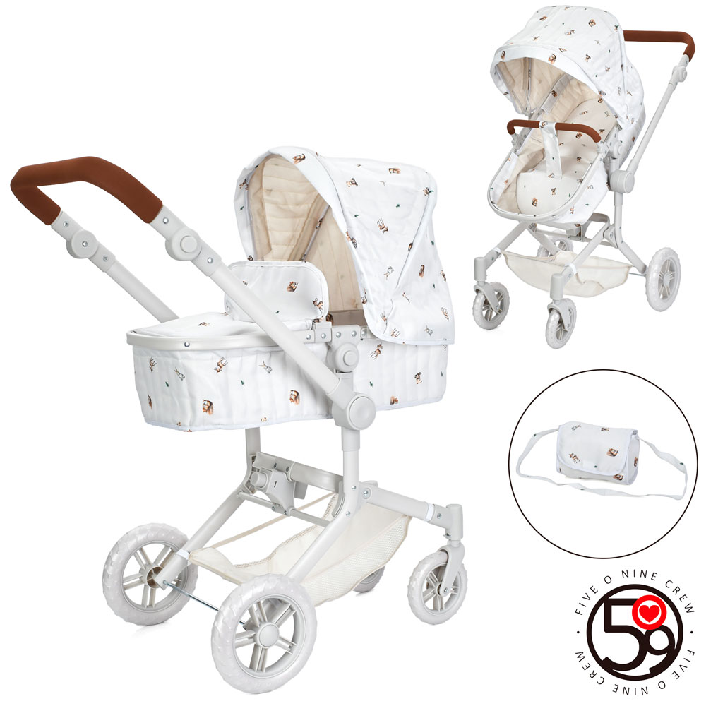 Коляска T742051 для ляльки,трансформер,67-42-81см,люлька 57-29см,регул.ручка EVA,сумка,корзина,в кор