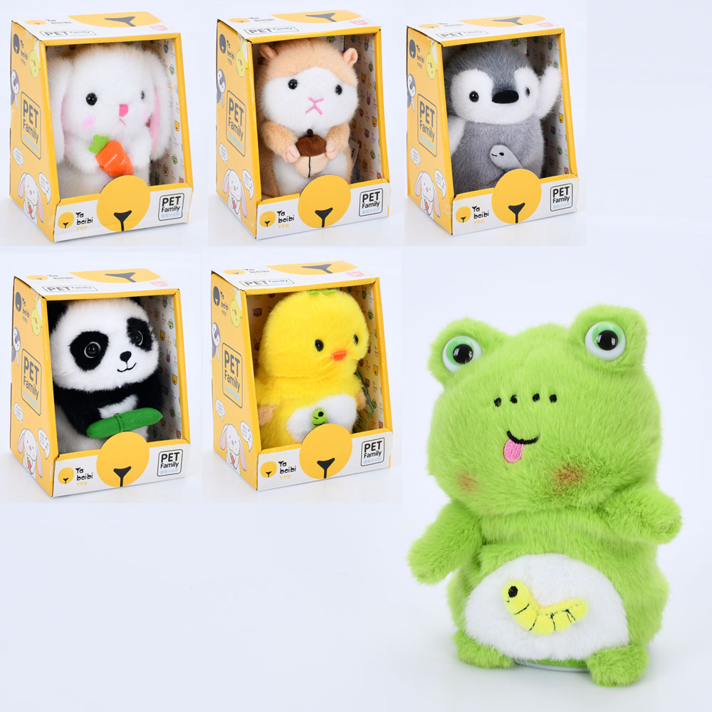 М'яка іграшка FG240408180A тварина, повтор, рухливий, 6 видів, муз., бат., кор., 15,5-17,5-11 см.