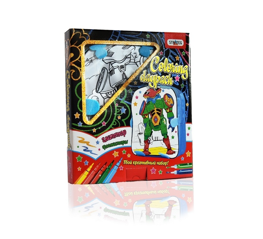 Набор для творчества 2042 "Рюкзак-раскраска-робот", в коробке 33-28-5 см