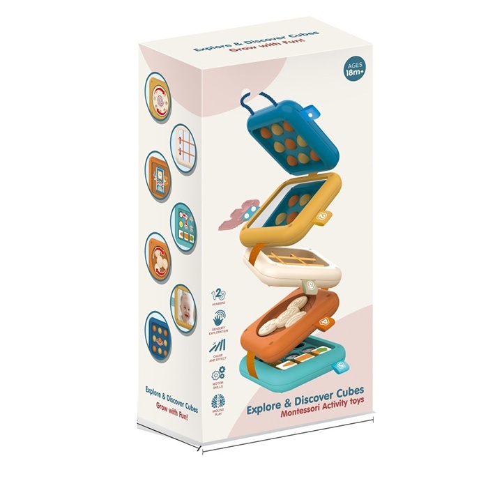 Гра MT033584 розвиваюча,бізікуб,(розклад.,5част.),рух.дет.,дзерк.,спінер,2кольори,кор.,10,5-20,5-6,5