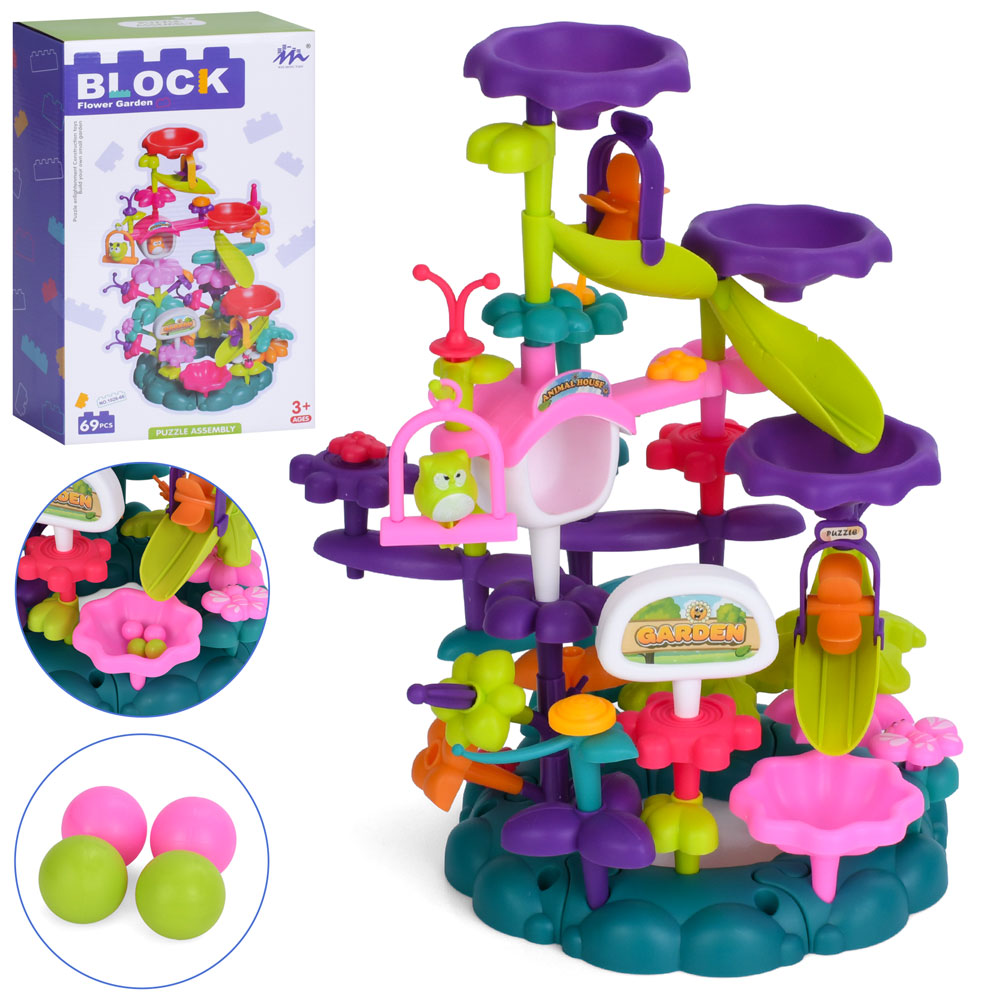 Конструктор 1026-66 квіти, комахи, 69дет., кор., 21-34-10,5 см.