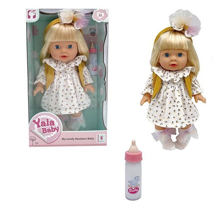 Лялька YL2430G-E пляшечка, кор., 19-32,5-11,5 см.