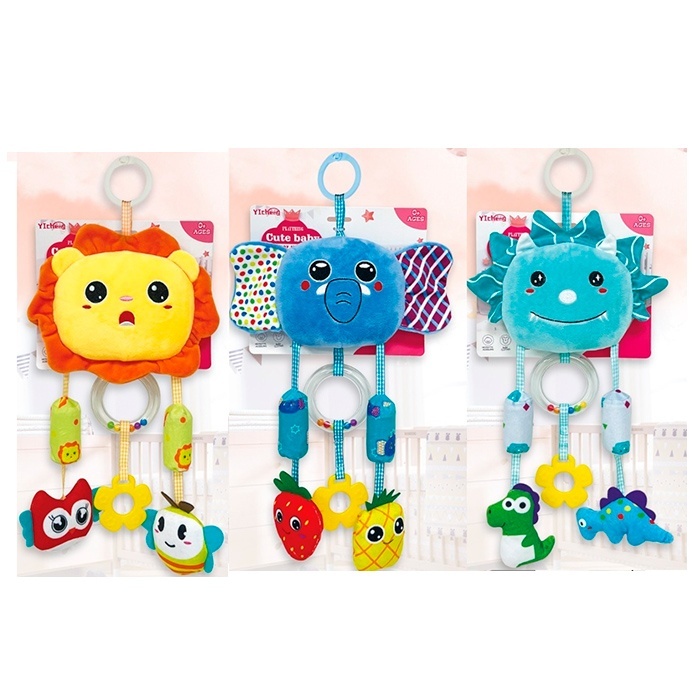 Підвіска м'яка YC8011-12-14-1на коляску/на ліж,42см,тварина,проріз,зв,писк.на лис./у кул. 21-23-7см