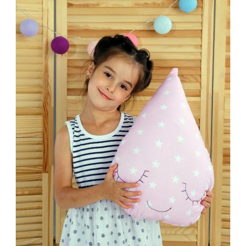 Фотография 1 товарной позиции интернет-магазина детских игрушек www.smarttoys.com.ua Подушка Хатка Капля Розовая